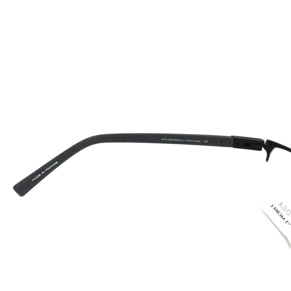 OGA by Morel Eyeglasses Frames 10018O NG03 Satin Black Red Green 52-19-140